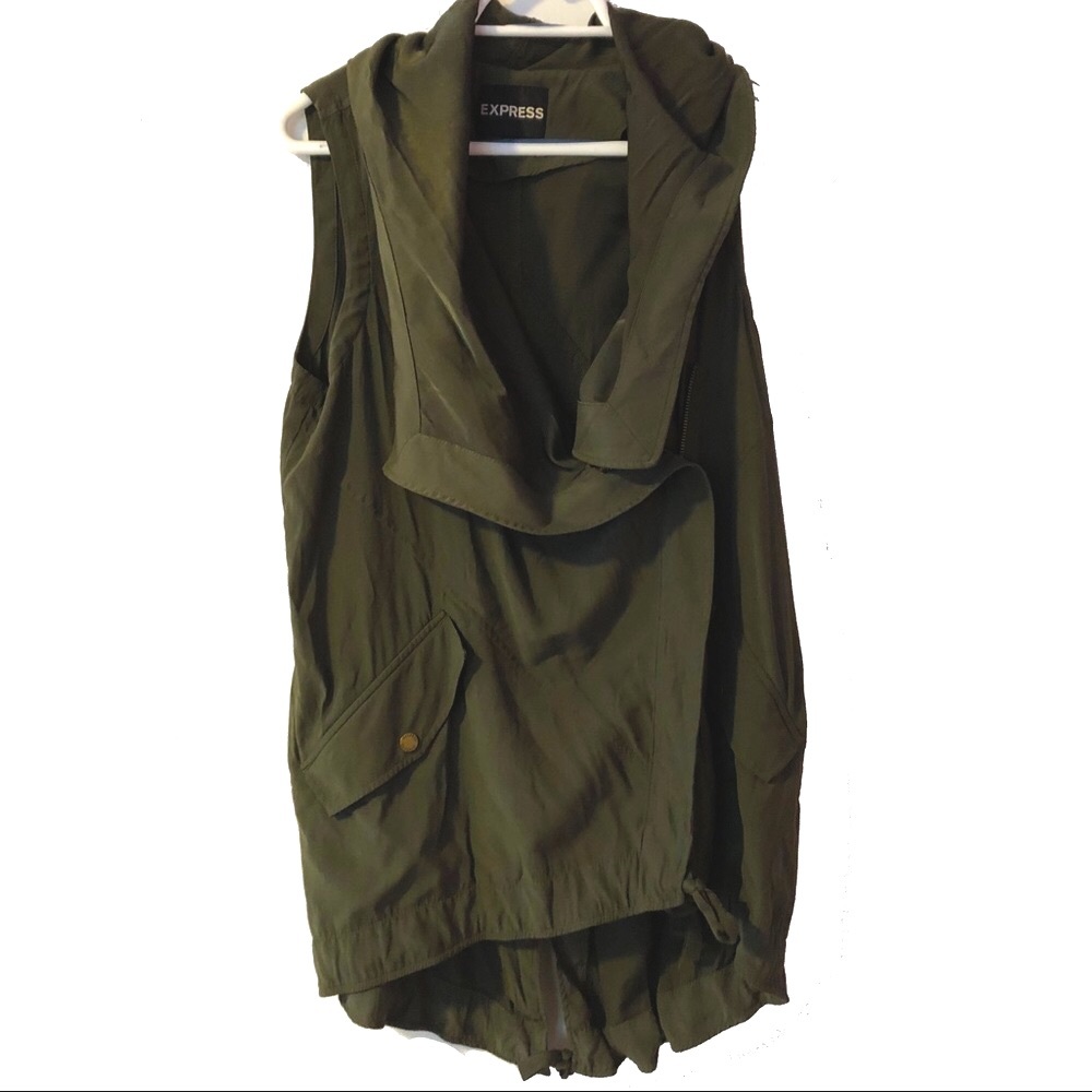 Olive green vest - Express